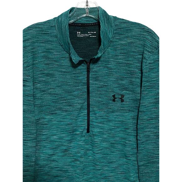 Under Armour Fitted HeatGear Quarter Zip Pullover Mens XL Athleisure Activewear - Picture 2 of 7